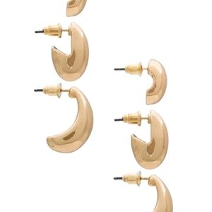 Bold Gold Teardrop Earrings NWT